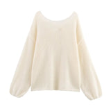 Homemade New Women's Classic Oceanic Back Buttered Knitted