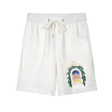 Street Tide Shorts Star Castle Alphabet Printed Leisure Shorts Men's Personality Sports Shorts Summer-Outfit