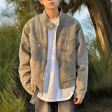 Street Trendy Retro Fashion Collar Denim Jacket Men And Women's Autumn Casual Casual Casual Work