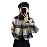 Style Hairy Short Coat 2025 New Women's Autumn And Winter Cotton Thicken French High-End