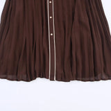 Homemade New Women's Oceaniang Belt Folded Fantish Dress