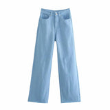 New Spring Style Is High-Waisted And Thin, Loose Straight Trousers, Casual Wide-Leg Pants 6147001-Outfit