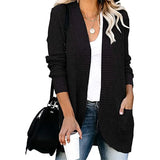 Toloer Exclusively For The Autumn And Winter New Ladies Fashion Long Sleeve Pocket Sweater Knit
