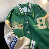 new spring American letter embroidery jackets coat men's Y2K street retro baseball uniform couple loose all-match