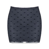 Girls Have A Sexy High Waist And Show A Tight Hip Skirt, Wave Dot, Printed Net, Fashion, Half-Length Skirt, Short Skirt.-Outfit