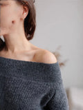And Winter 2025 New Hot One-Step Skirt Sweater Set Women's Collar Knitted Top + Left Hip Skirts