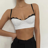 Summer New Women's Fashion Sling A Word Shoulder Short Crop Slim Small Vest Woman-Outfit