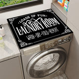 Toloer Drum Washing Machine Top Mat Anti-Skid Rubber Mat Laundry Room Water Suction Fast Dry Floor Mat Dust Protection Mat-Outfit