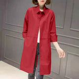 Leisure In The Long Windbreaker Female Autumn 2024 New Loose Fashion Women's Versatile Small Coat-Outfit
