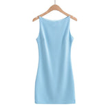 The Autumn Of 2024, A New One-Word Collar, Belt, Simple Sling, Round Collar, One-Step Skirt, Women's Dress-Outfit