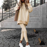 Toloer Women's Loose Round Collar Sports Fashion Long Sleeve Hoodie Winter Wear Women's A