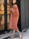 Winter New Fashion Women's Sweater Loose Cardigan Medium Long Sweater Jacket Women Cardigan Oversized Cardigan