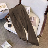 Suit Suit Pants Women Straight Loose 2025 New Spring And Autumn Leisure Wide Legs Commute Black