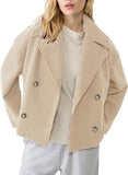 New Women's Big Collar Hair, Short Thick Long-Sleeved Coat