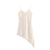 Homemade New Women's Clothing Series Lace Asymmetric Dress