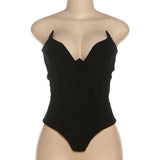 Velvet Black Busiter Asymmetrical Corset Top-Outfit