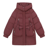 Cotton Clothes Female In The Long Style 2024 New Korean Version Loose Large Size Thick Down Cotton-Padded Jacket Foreign Style High-Grade All-Match Cotton-Padded Clothes-Outfit