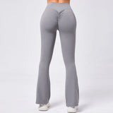 Toloer Legs Tight Naked Feeling Lift Hip Yoga Bell Bottom Pants Dance High Waist Micro La Fitness Sports Pants 9190-Outfit