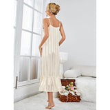 Toloer Women's Pajamas Summer High Sense Ice Silk Sexy Halter Nightdress Female Spring-Outfit