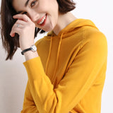 Toloer New Long-Sleeved Hoodie Sweater Women's Pullover Hoodie Loose Casual Short Top Hoodie Bottom Sweater-Outfit