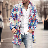 Creative Flower Element 3D Printed Casual Trend V-Necked Lace