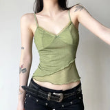 Girl Sexual Dew Back Bow Chest Type Agaric Edge Net Halter Belt Small Vest Lace Spliced Half Skirt-Outfit