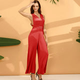 Sexy Hot Women's Wear Independent Station Ebay Fashion Solid Color Wear French Wide-Legged Pants-Outfit