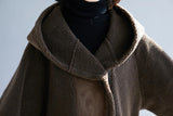 Fashion New lambswool Coat Coat Hooded Coat Long Section Loose Thickening Lamb Fur Coat Female Cotton Office Lady Full