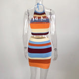 Skirt Autumn Fashion Two-Piece Suit Skirt Sling Babes Vest Hip Dress Suit