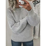 Casual Sweater Basic Thin V-Neck Seven-Sleeve Solid Female Bottoming Shirt Ice Cream