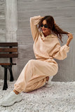 2025 New Solid Color Fashion Casual Sportsband Cap Long Sleeve Trousers Two-Piece