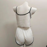 New Pure Windy Pajamas Women's High-Grade Ice Slings Shorts Sports Suit Homewear Spring And