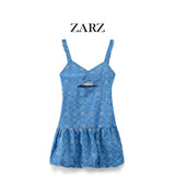 Homemade New Women's Classic Sung-Bun Embroidered Mini Dress