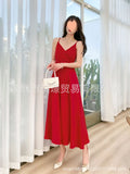 Retro Satin Sexy Super Fairy White Sling Dress Seaside Holiday Wind Dew Back Beach Dress Female Summer-Outfit