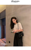 Summer New Round-Neck Color Love Knitted Blouse Women's Hollowed-Out Loose Lazy Wind Short-Sleeved T-Shirt As The Bottom-Outfit