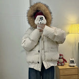 Super Good-Looking Down Cotton Clothes Female Short Style 2024 New Winter Design Sense Add Thick Korean Loose Cotton-Padded Jacket Coat-Outfit