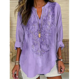 Women's Clothing Spring And Autumn Small V-Neck Long Sleeves Independent Day Crumums Simple Casual Temperament T-Shirt Long