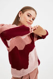 Trendyol Upright Collar Jacquard Knitwear Sweater