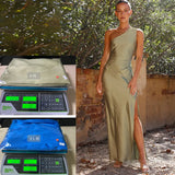Spring And Summer Temperament To Self-Cultivated Maid Wind Open Fork Sexy Vertegding Dress