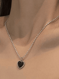 2pcs Heart Pendant Necklace-Outfit
