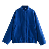 2023 New 15 Color Loose Casual Coat Street Y2K Vertical Collar Dark Button Coat Female B88420-Outfit