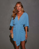 Women's Clothing 2025 Summer New Pure Color Temperament Elegant Irregular Dress Dress