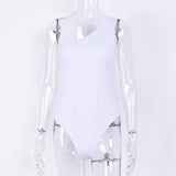 Toloer One-Shoulder Onesie Spring And Summer Dress Slim And Backless Sleeveless