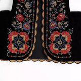 And Winter New Embroidered Velvet Fashion Cardigan Vest-Outfit