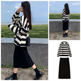Toloer Women's Salt Is Slightly Fat Wear Take Hong Kong Style Jacket Sense Early Autumn Girl Feeling Two Suit Dress-Outfit