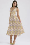 Summer New Body-Body Sling Dress Fashion Print V-Neck Temperament