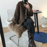 Short Woolen Suit Coat Women Winter Non-Mainstream Wool Circular Lower Hem Cocoon Wool Coat