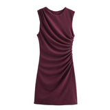 Homemade New Women's Classic Fashion Flawd Decoration Short Dress