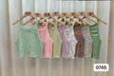 Hottie Shoulder Short Knitted Slings Small Vest Women Summer New Outerwear Slim Design