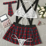 Hot Lingerie Sexy Uniform Seduction Elastic Cross Shoulder Strap Student